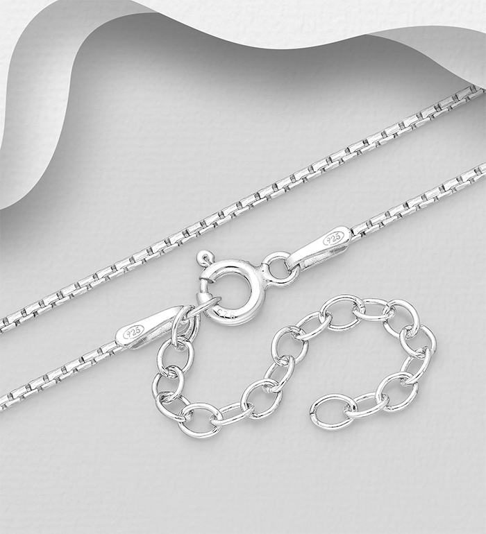Italian Delight - Wholesale 925 Sterling Silver Chain, 1 mm Wide, Made in Italy. - SKU #706-34733A