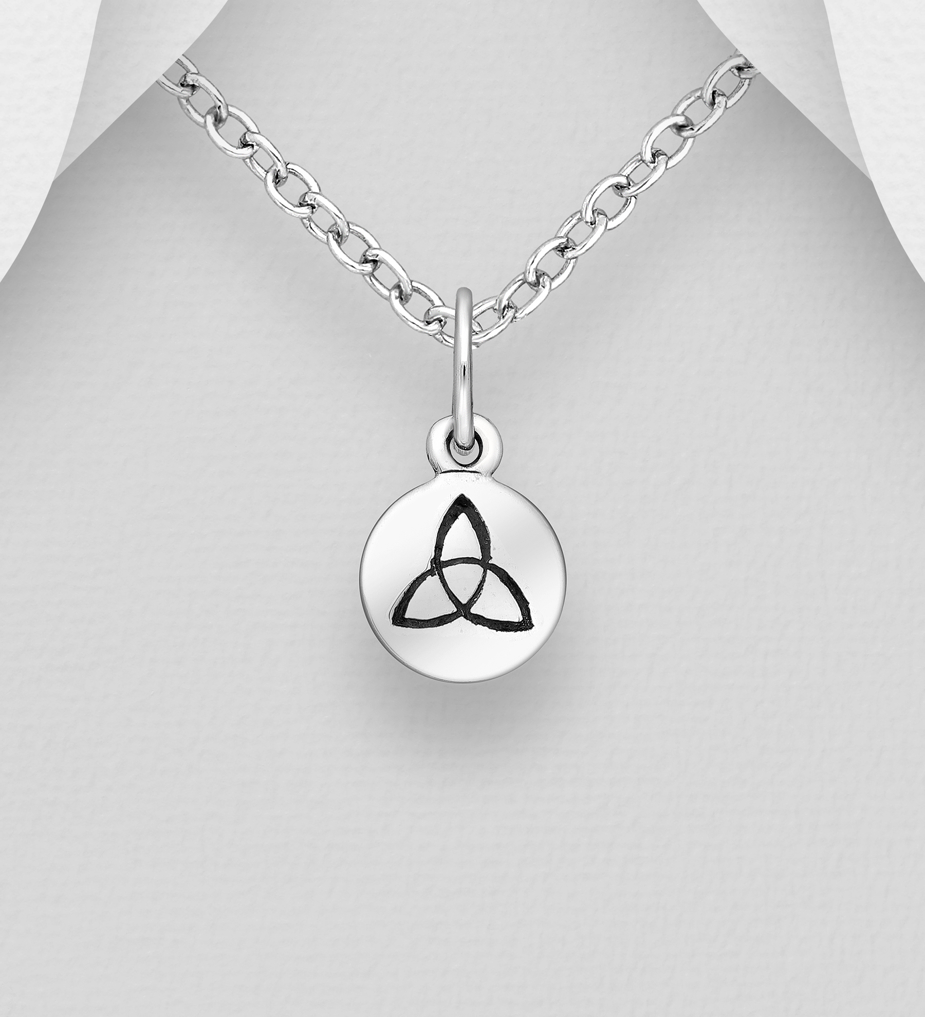 Wholesale 925 Sterling Silver Oxidized Celtic Trinity Pendant - SKU #767-1609