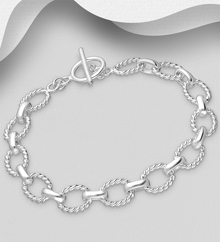 Wholesale 925 Sterling Silver Links Bracelet - SKU #706-36005A