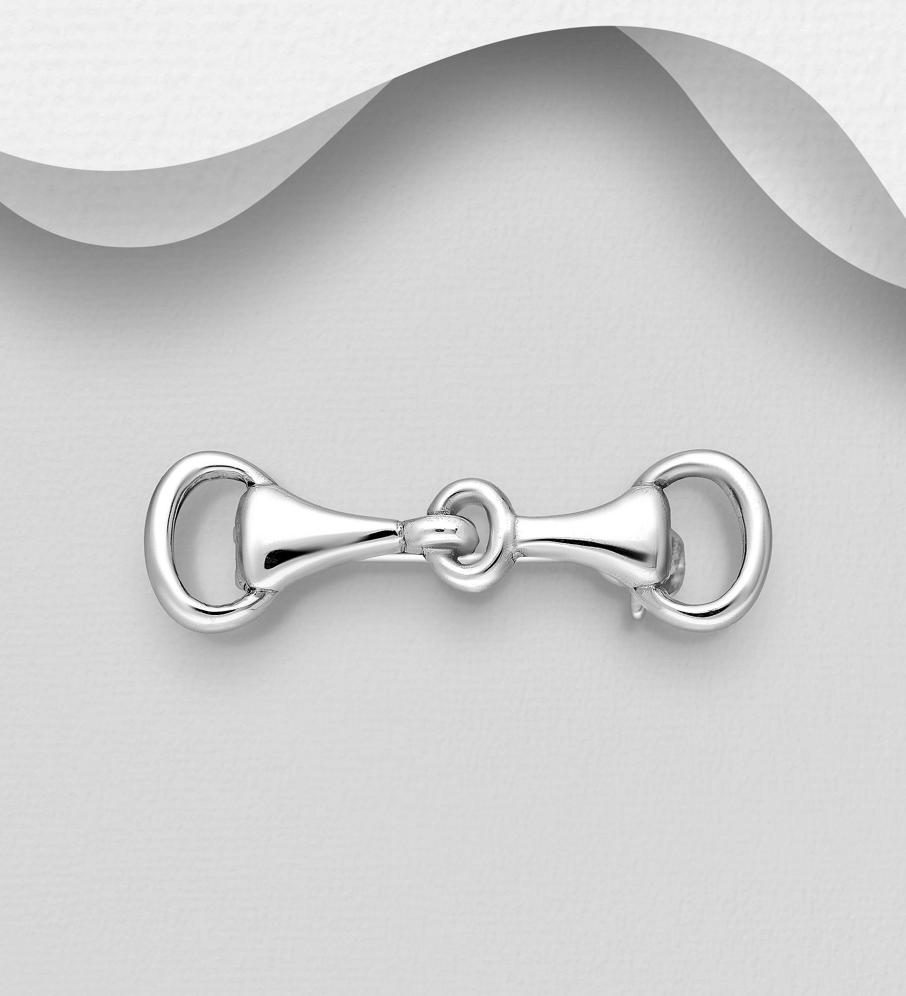 Wholesale 925 Sterling Silver Horse Snaffle Brooch - SKU #706-36301