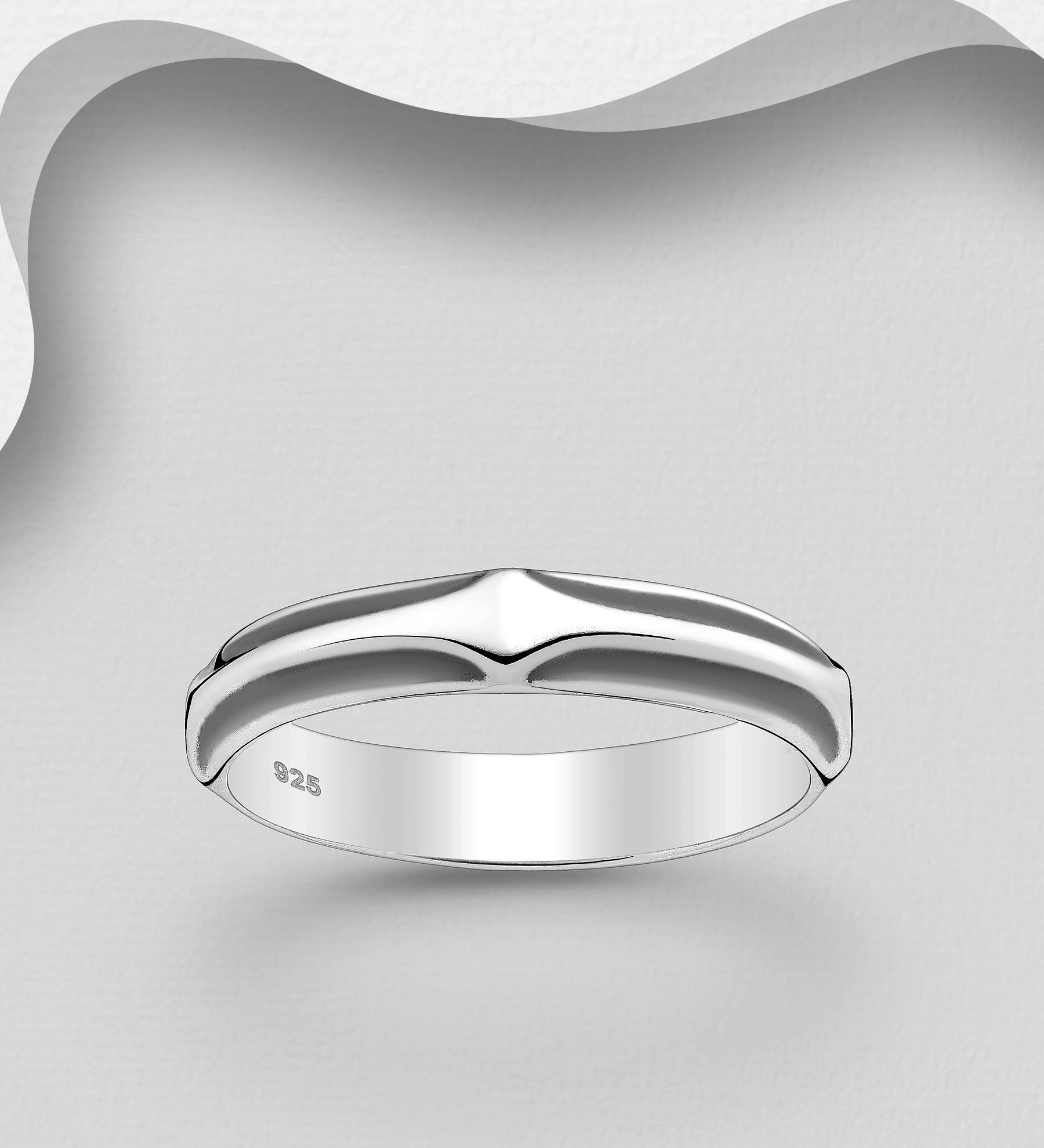 Wholesale 925 Sterling Silver Oxidized Band Ring, 4 mm Wide - SKU #1063-4014A