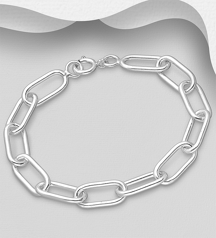 Wholesale 925 Sterling Silver Links Bracelet - SKU #706-37049