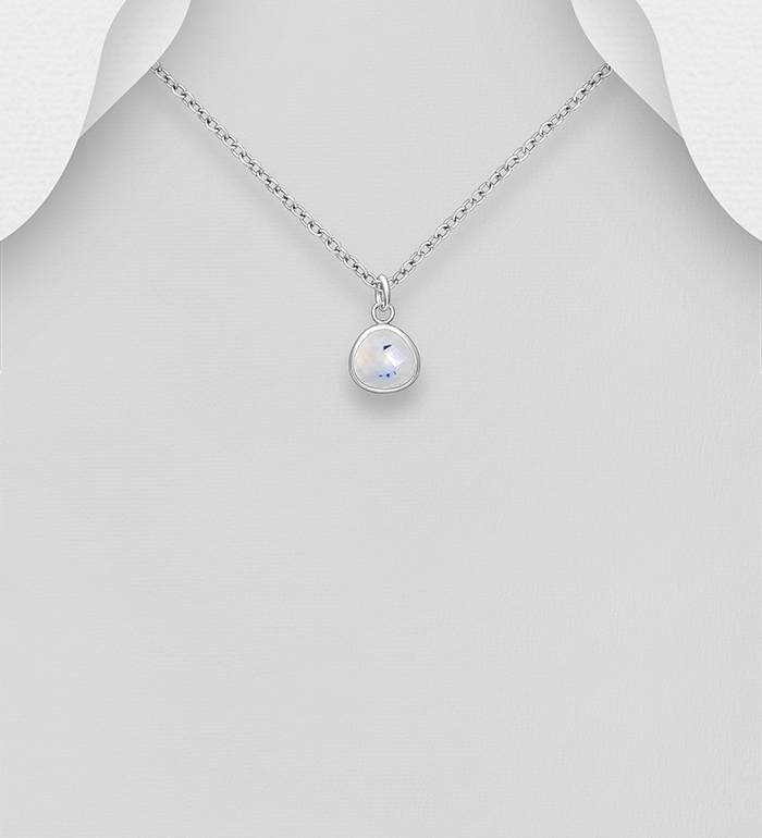 883-8643 - Wholesale 925 Sterling Silver Pendant Decorated With Various Gemstones