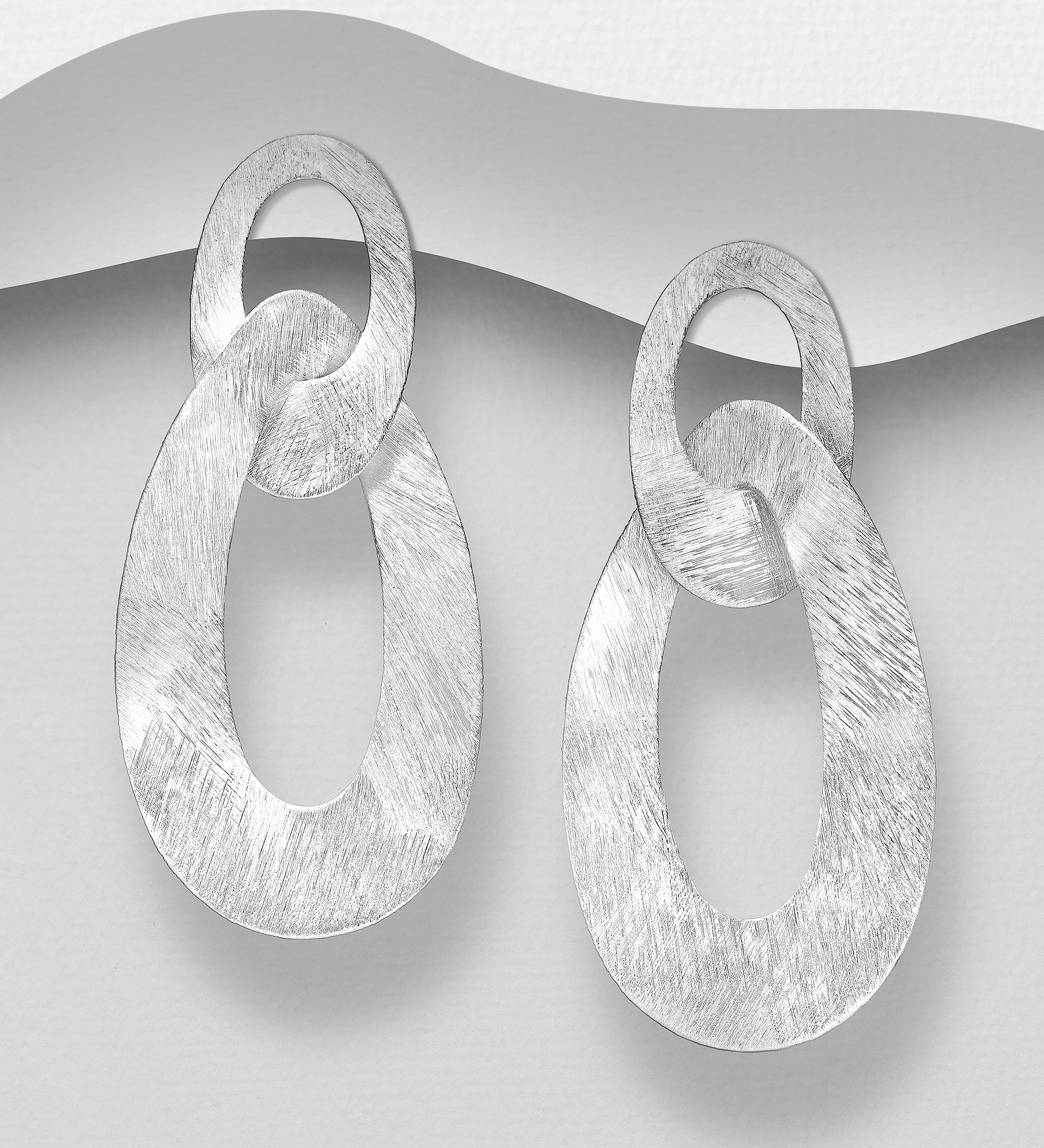 Wholesale 925 Sterling Silver Matte Push-Back Earrings - SKU #706-37255