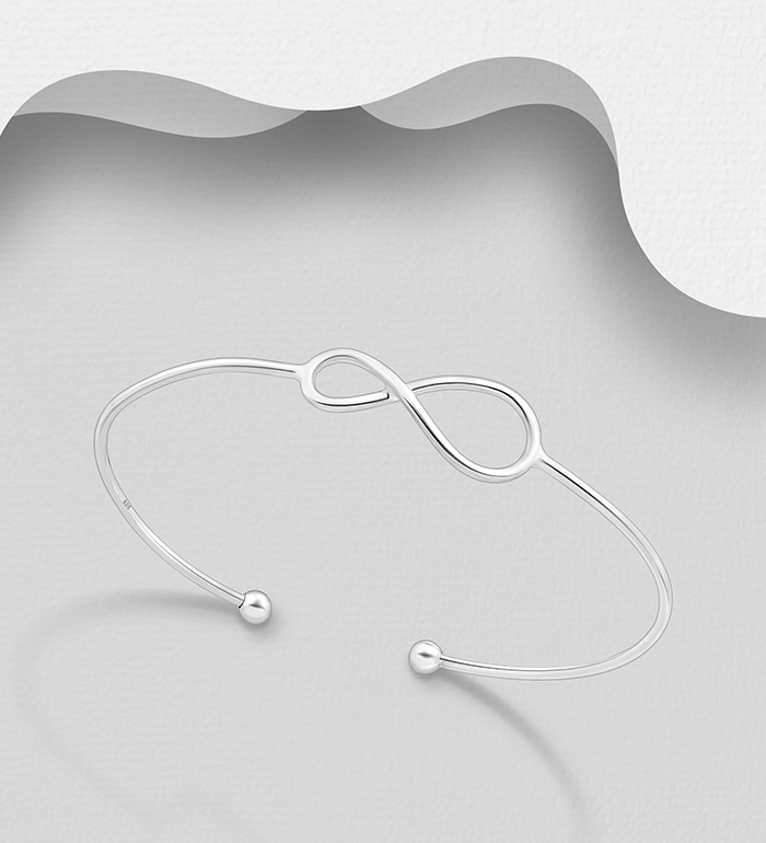 Wholesale 925 Sterling Silver Infinity Cuff - SKU #706-37289