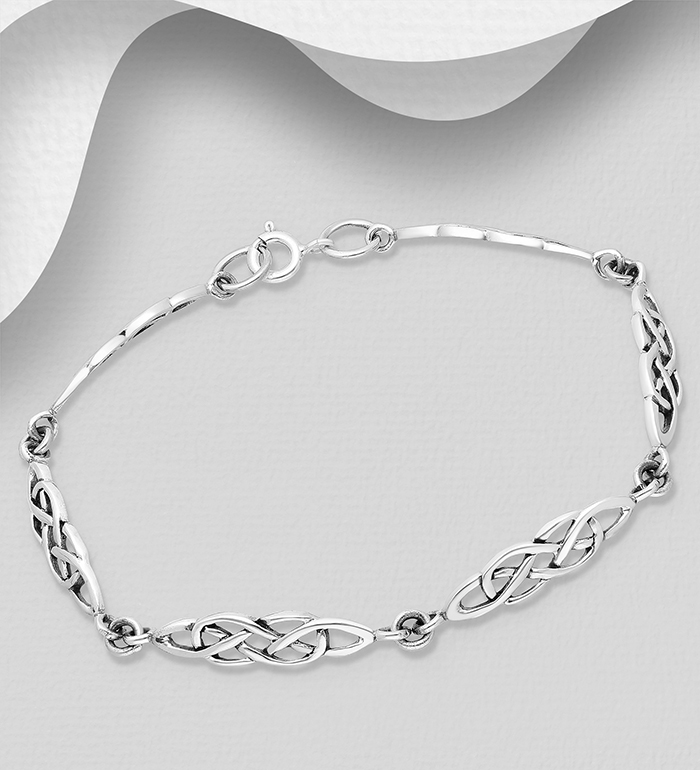 Wholesale 925 Sterling Silver Celtic Bracelet - SKU #767-1786