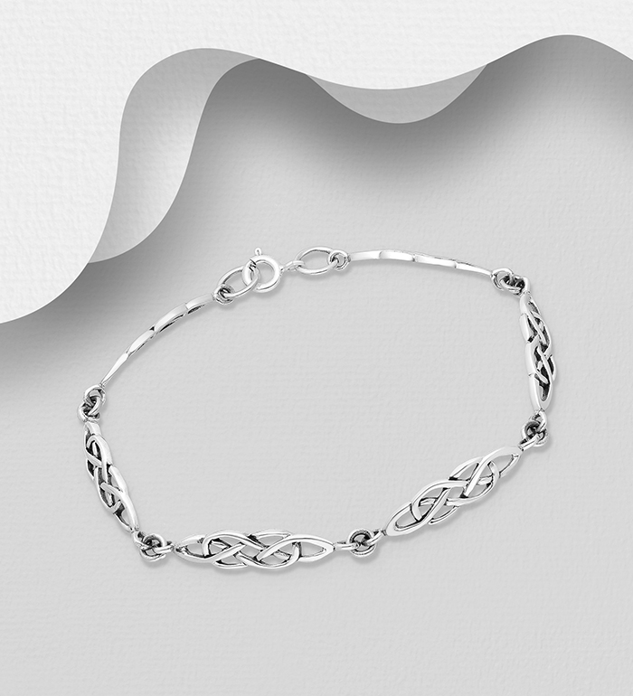 Wholesale 925 Sterling Silver Celtic Bracelet - SKU #767-1786