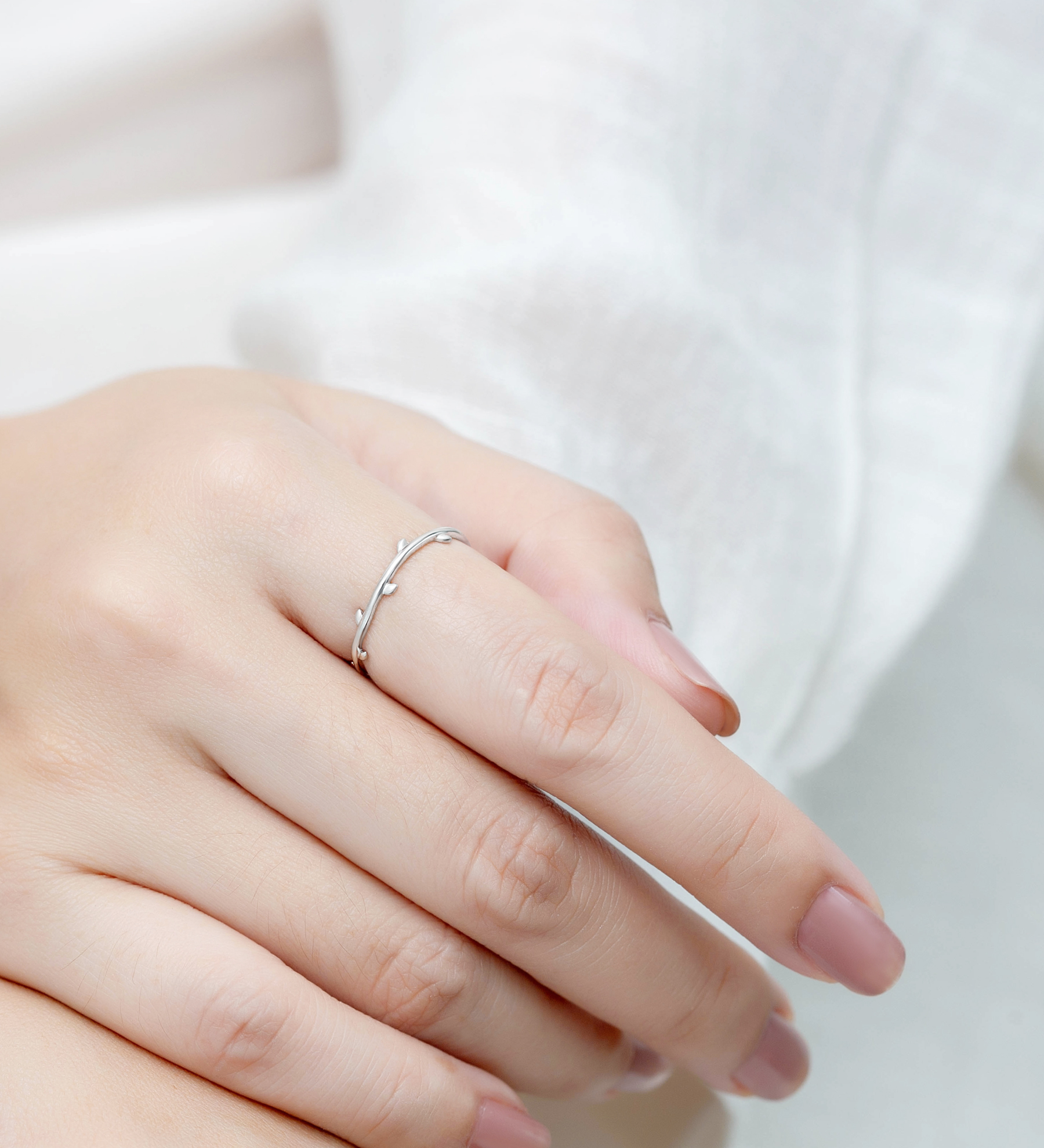 Wholesale 925 Sterling Silver Leaf Ring - SKU #1063-4484