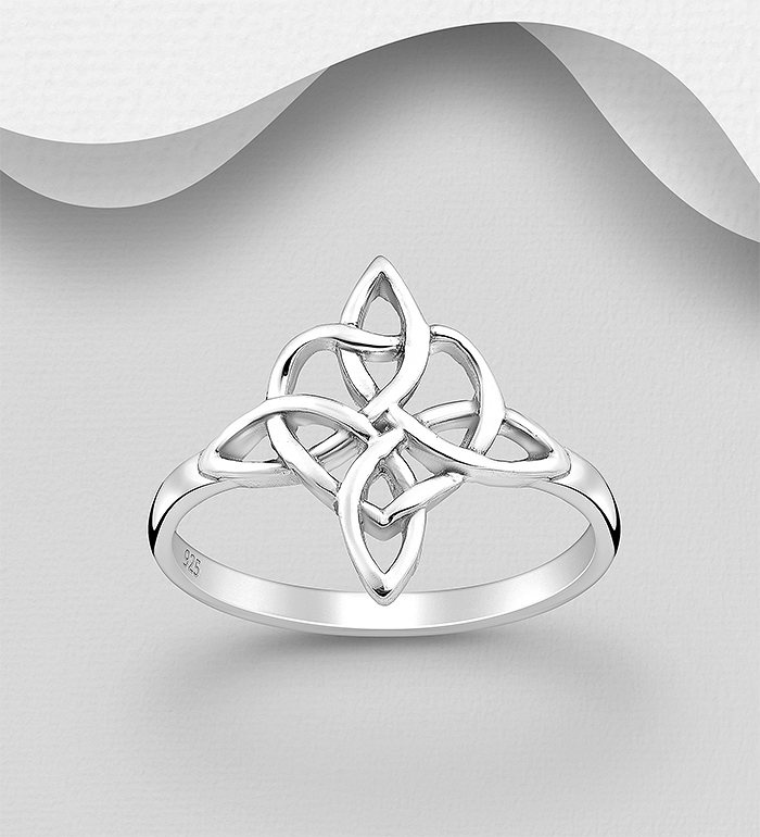 Wholesale 925 Sterling Silver Celtic Knot Heart Ring - SKU #767-1821