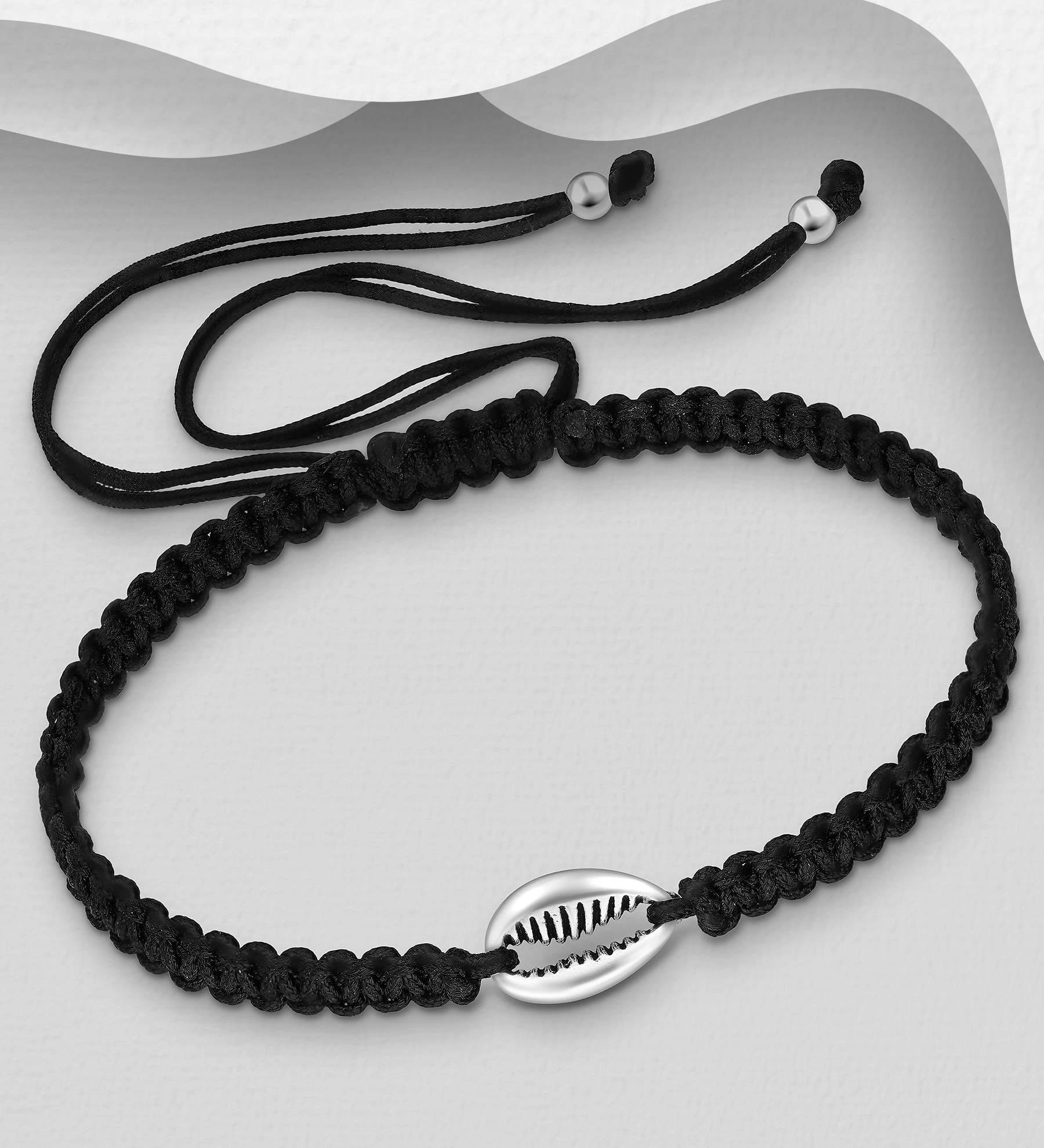 Wholesale 925 Sterling Silver Shell Adjustable Thread Bracelet - SKU #706-37945