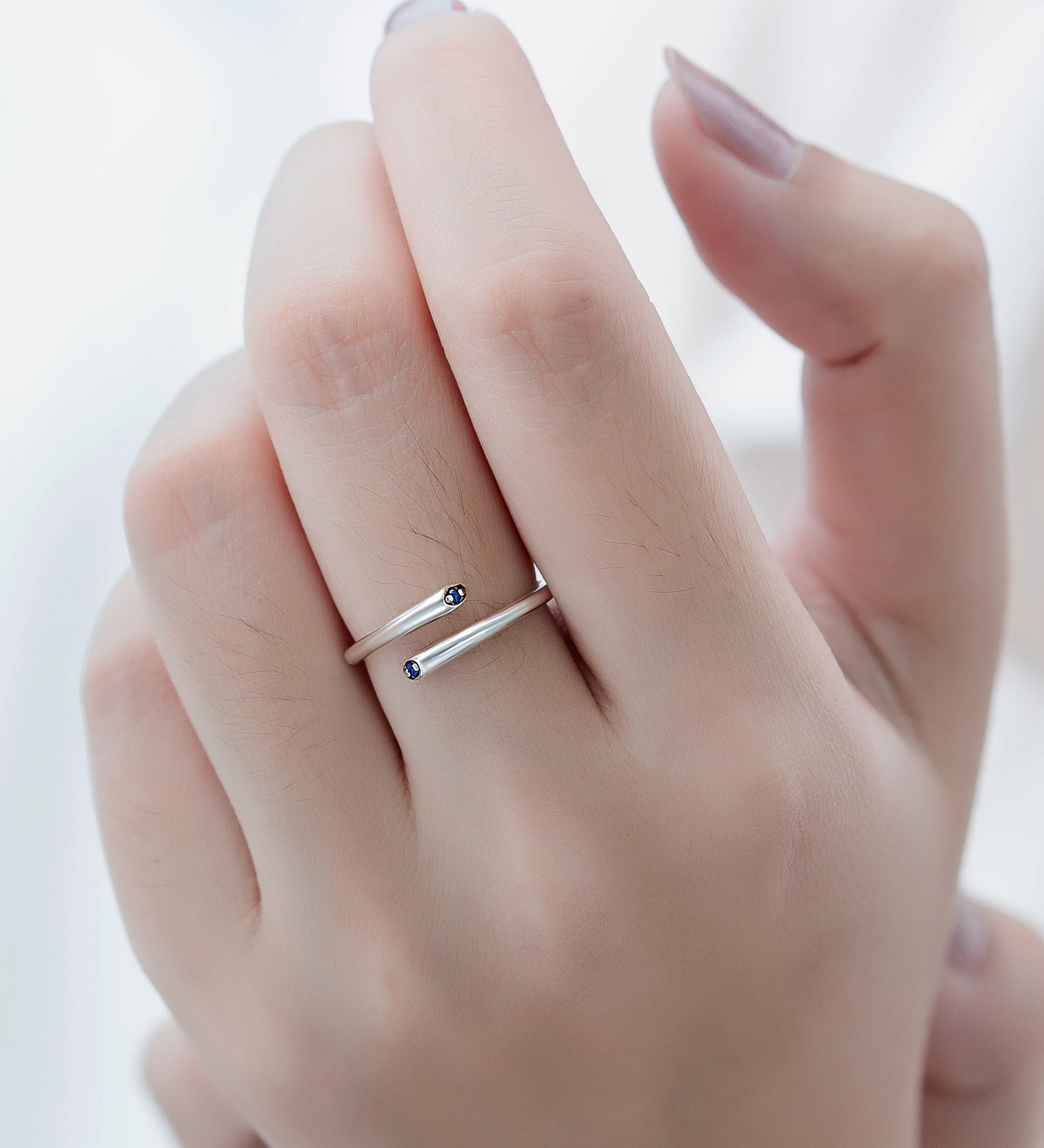 Wholesale 925 Sterling Silver Oxidized Birthstone Adjustable Ring, Decorated with CZ Simulated Diamonds - SKU #1063-4494A