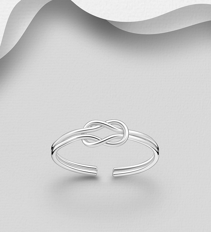 Wholesale 925 Sterling Silver Knot Toe Ring - SKU #792-1315