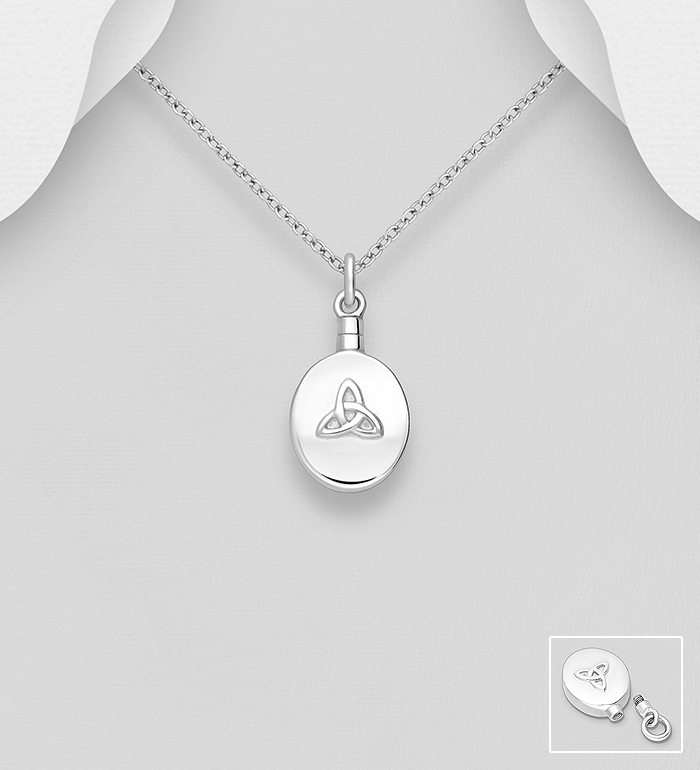 Wholesale 925 Sterling Silver Celtic Perfume Bottle Pendant - SKU #767-1882