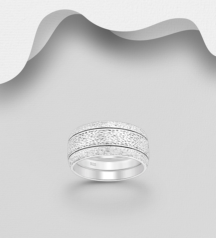 Wholesale 925 Sterling Silver Oxidized Ring - SKU #1063-4104A