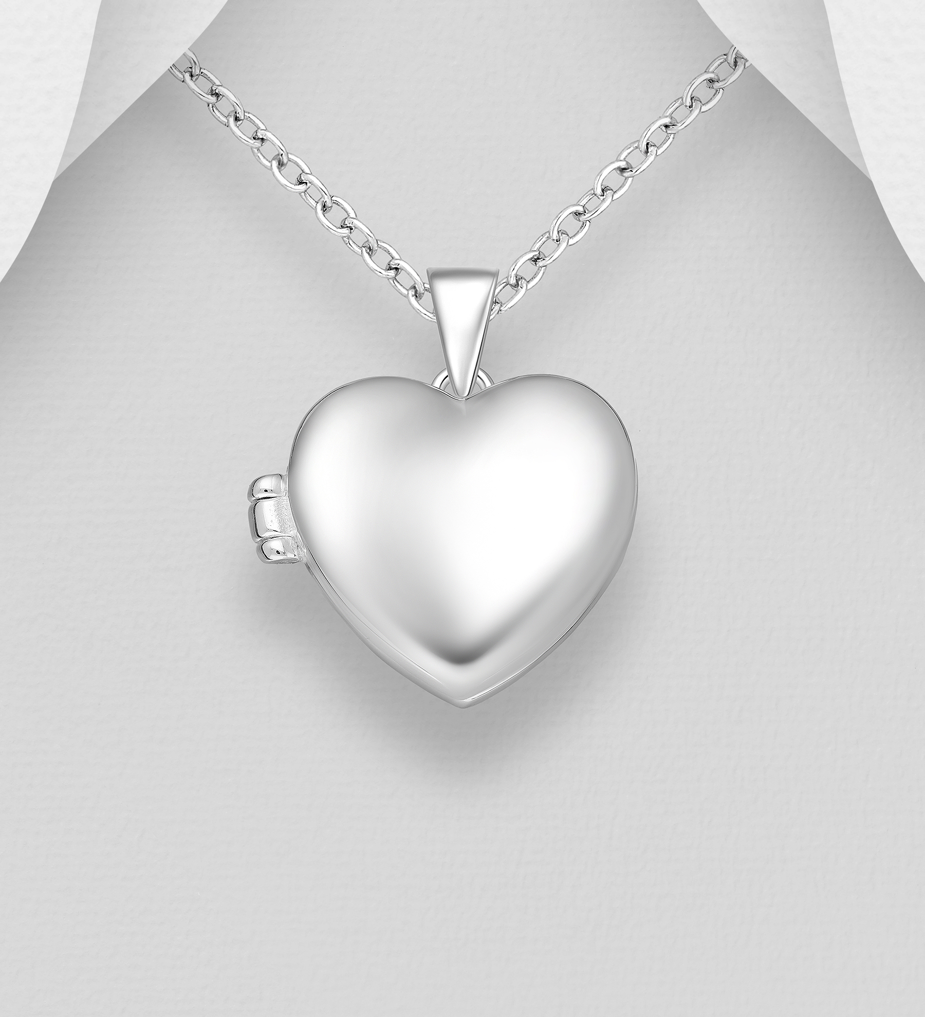 Wholesale 925 Sterling Silver Heart Locket Pendant - SKU #706-38478