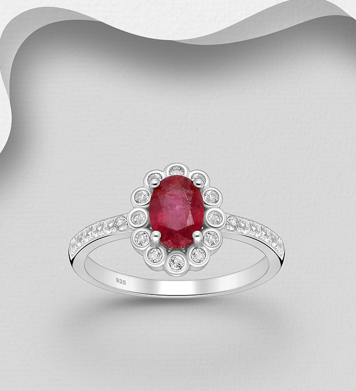 La Preciada - Wholesale 925 Sterling Silver Ring, Decorated with Various Gemstones - SKU #1181-5060