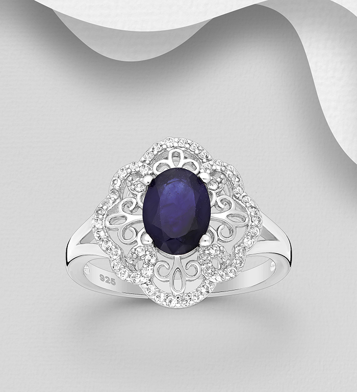 La Preciada - Wholesale 925 Sterling Silver Ring, Decorated with Various Gemstones and CZ Simulated Diamonds - SKU #1181-5062
