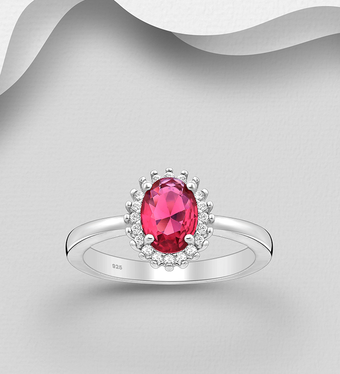 Wholesale 925 Sterling Silver Ring, Decorated with CZ Simulated Diamonds - SKU #701-30181