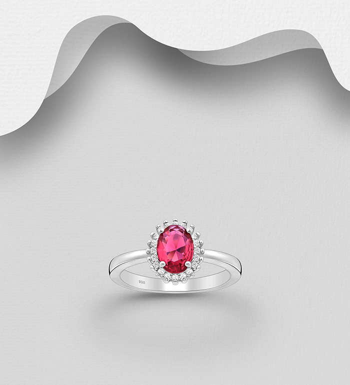 Wholesale 925 Sterling Silver Ring, Decorated with CZ Simulated Diamonds - SKU #701-30181