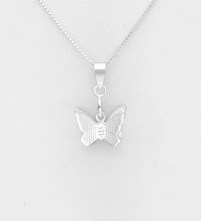 Wholesale 925 Sterling Silver Butterfly Necklace - SKU #706-38825