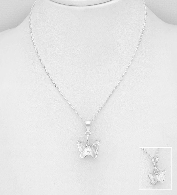 Wholesale 925 Sterling Silver Butterfly Necklace - SKU #706-38825