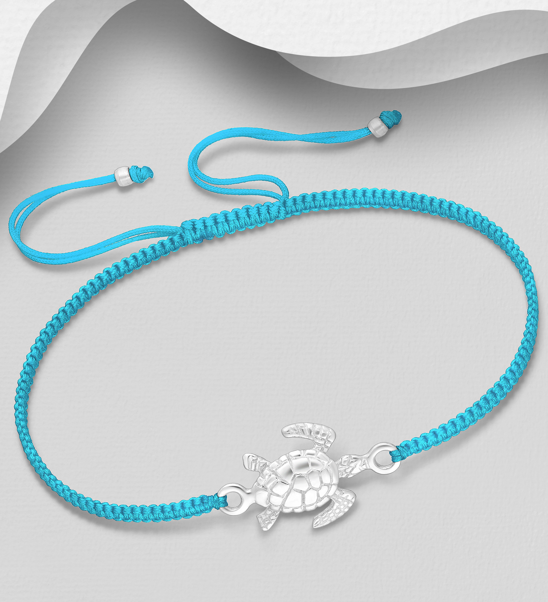 Wholesale 925 Sterling Silver Turtle Adjustable Thread Bracelet - SKU #706-38875