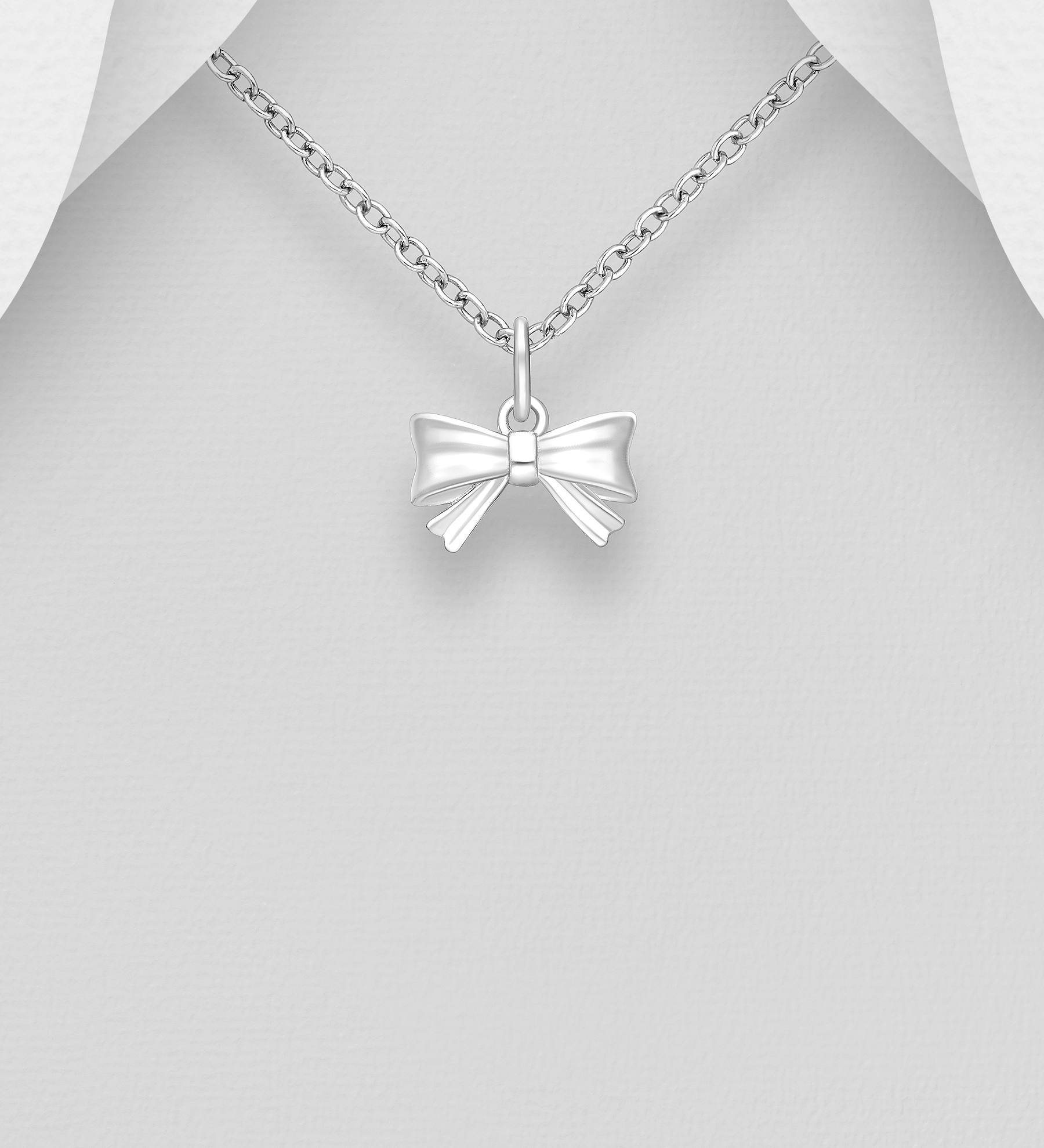 Wholesale 925 Sterling Silver Ribbon Pendant - SKU #706-38882