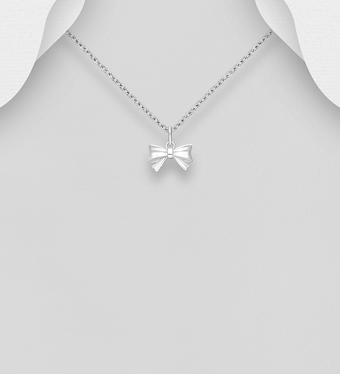 Wholesale 925 Sterling Silver Ribbon Pendant - SKU #706-38882