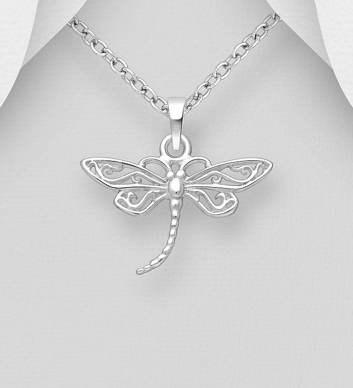 Wholesale 925 Sterling Silver Dragonfly Pendant - SKU #706-38888