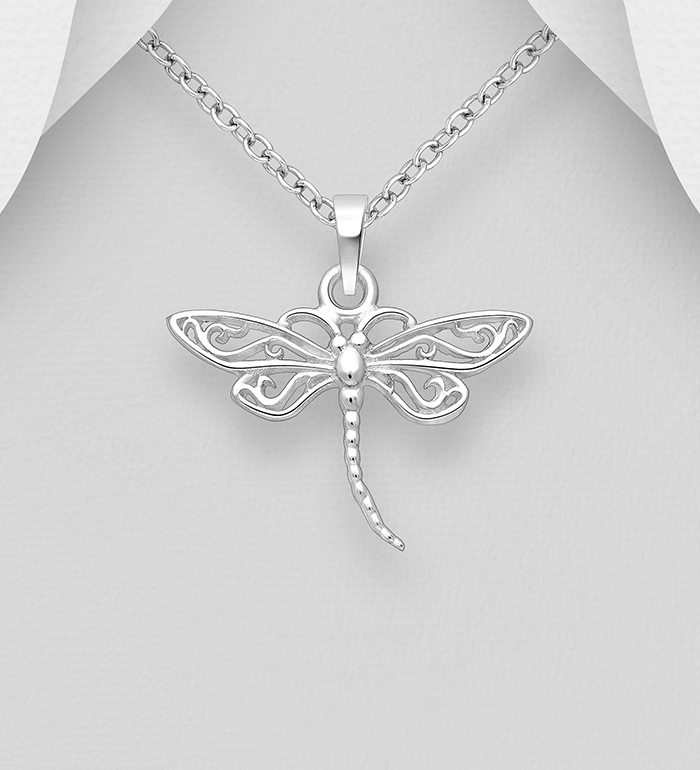 Wholesale 925 Sterling Silver Dragonfly Pendant - SKU #706-38888A