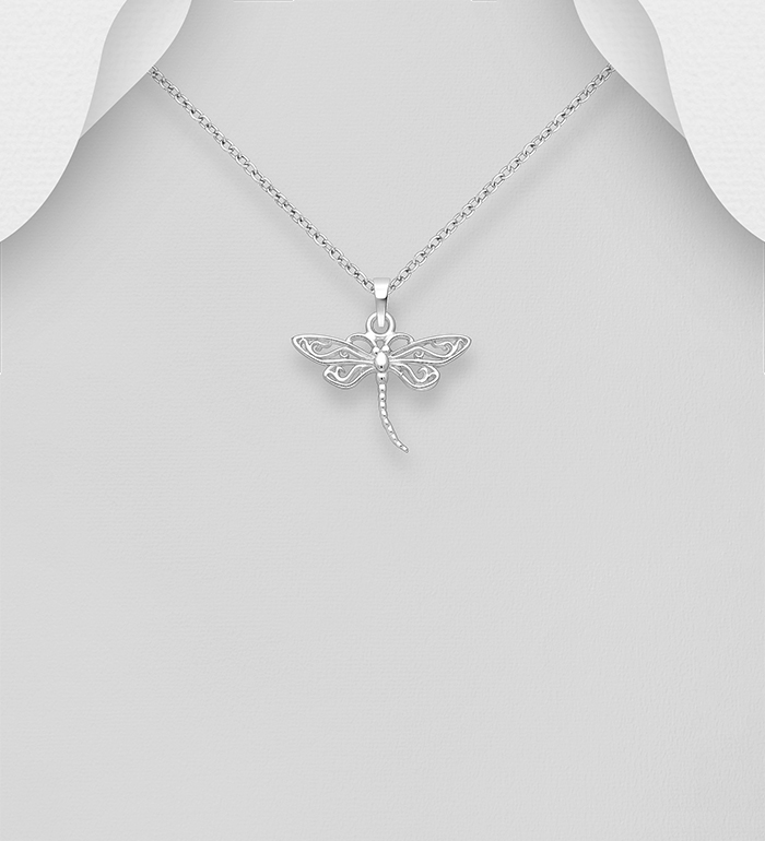 Wholesale 925 Sterling Silver Dragonfly Pendant - SKU #706-38888A