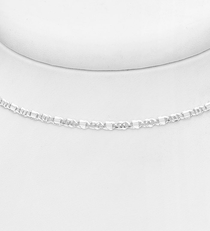 Italian Delight - Wholesale 925 Sterling Silver Choker, 3 mm Wide, Made In Italy - SKU #706-38999A