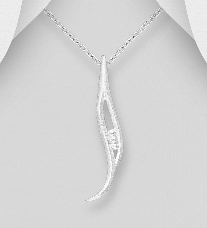 Wholesale 925 Sterling Silver Matte Pendant - SKU #706-39094