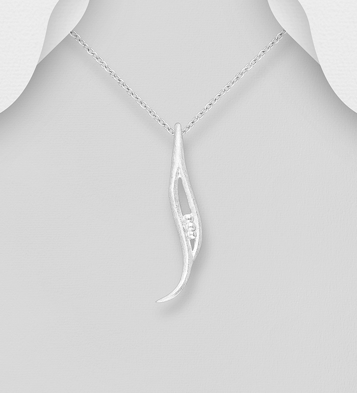 Wholesale 925 Sterling Silver Matte Pendant - SKU #706-39094