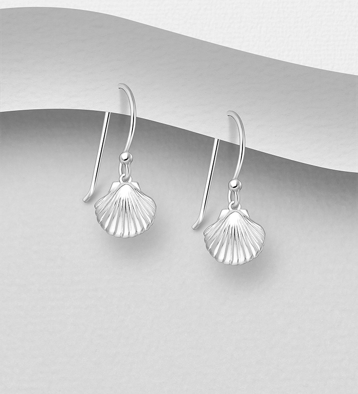 Wholesale 925 Sterling Silver Shell Hook Earrings - SKU #1063-4905