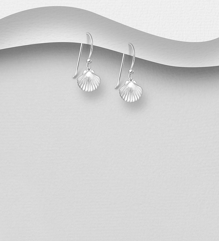 Wholesale 925 Sterling Silver Shell Hook Earrings - SKU #1063-4905