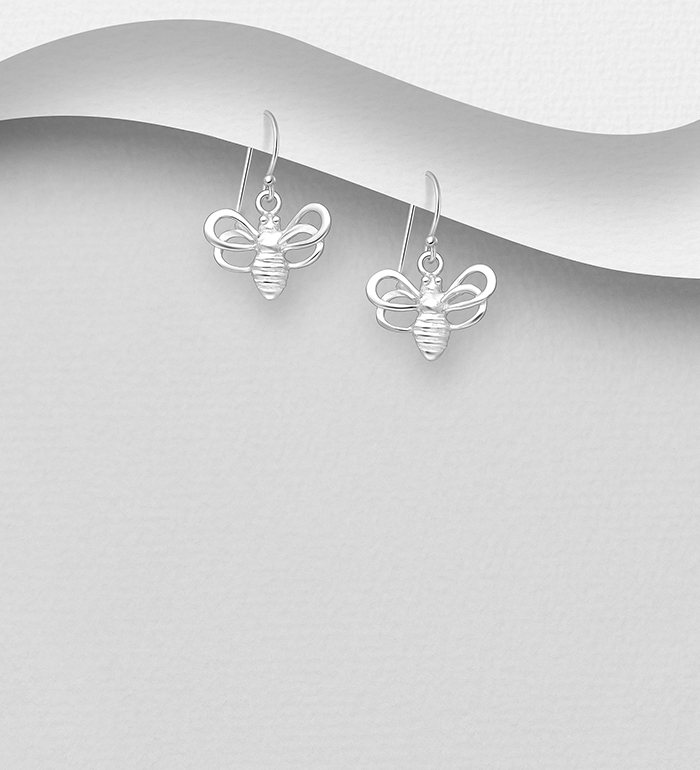 Wholesale 925 Sterling Silver Bee Hook Earrings - SKU #706-39197