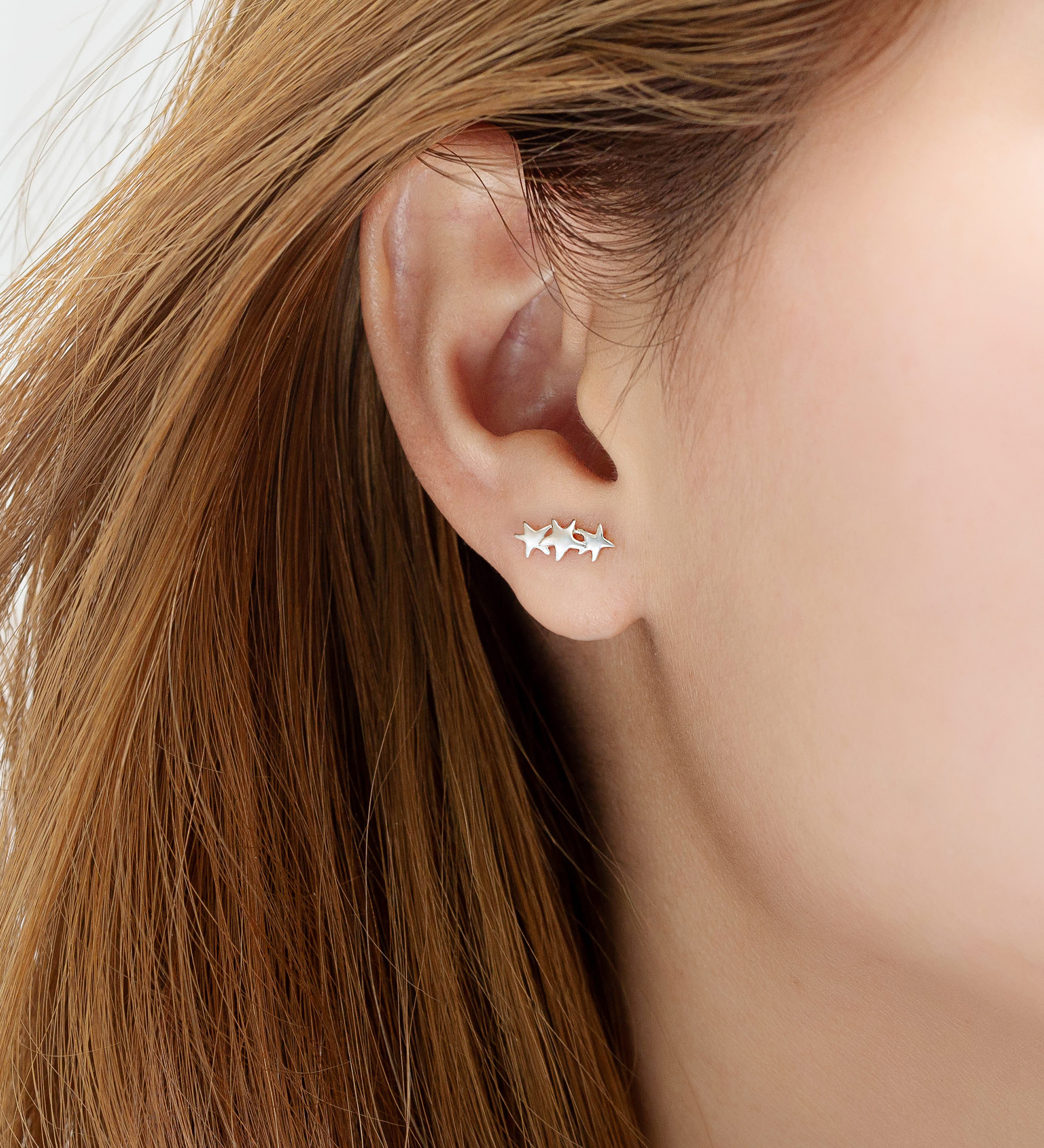 Wholesale 925 Sterling Silver Starfish Push-Back Earrings - SKU #1063-4930
