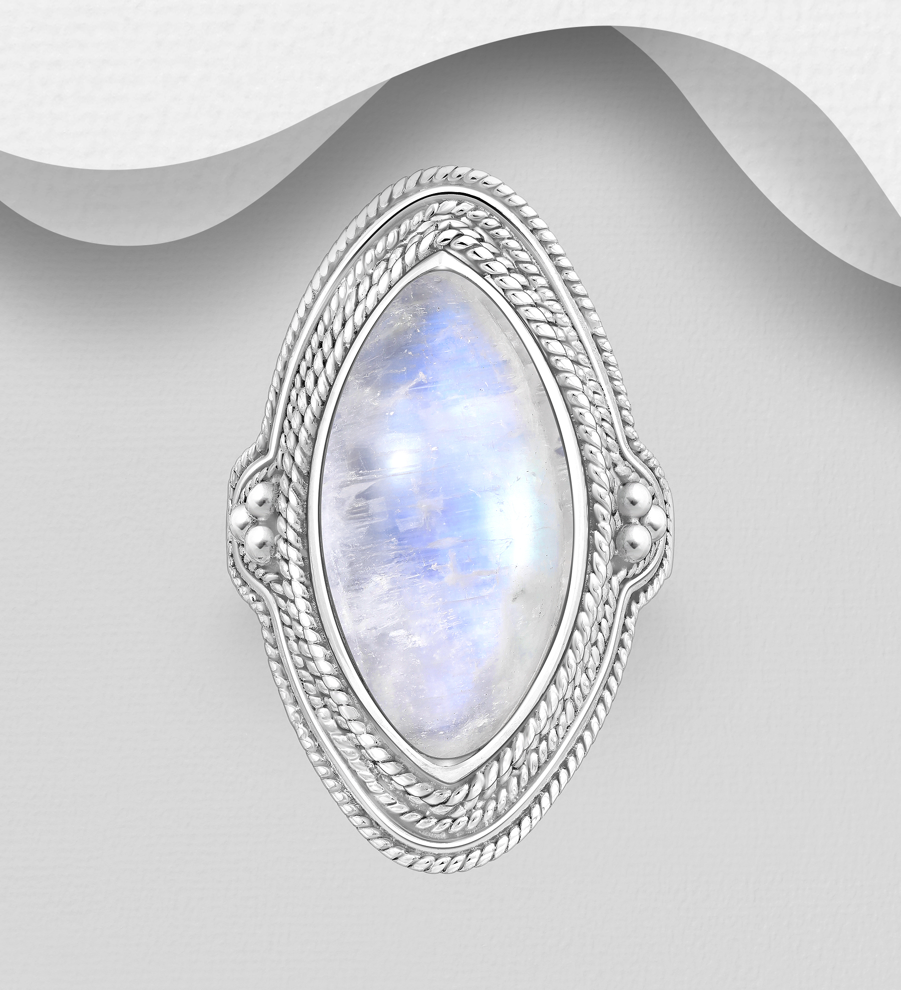Wholesale 925 Sterling Silver Ring, Decorated with Various Gemstones - SKU #883-9816