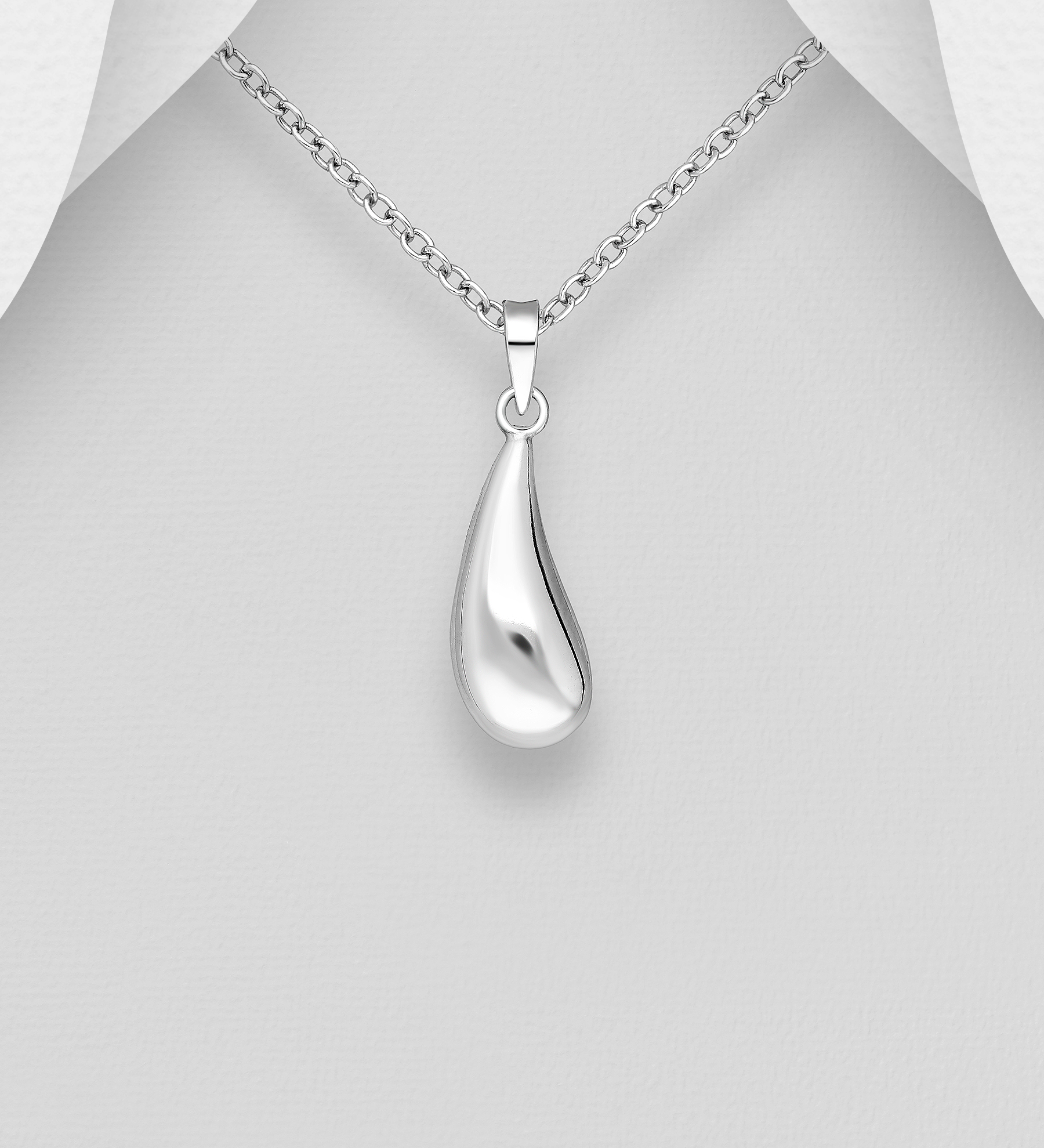 Wholesale 925 Sterling Silver Droplet Pendant - SKU #706-39255