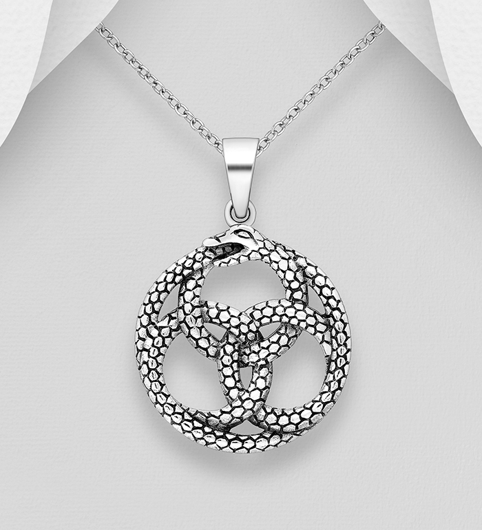 Wholesale 925 Sterling Silver Celtic Ouroboros Pendant - SKU #767-1986