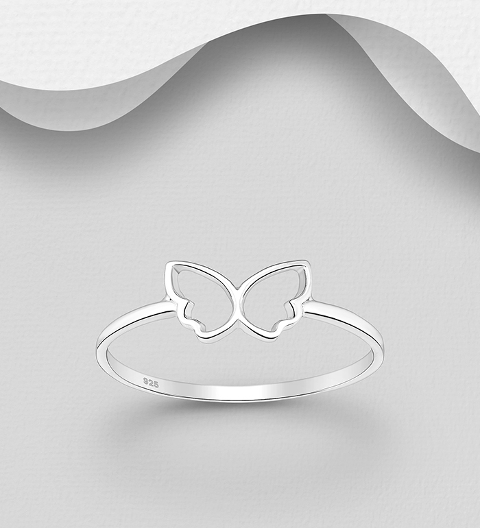Wholesale 925 Sterling Silver Butterfly Ring - SKU #706-39780
