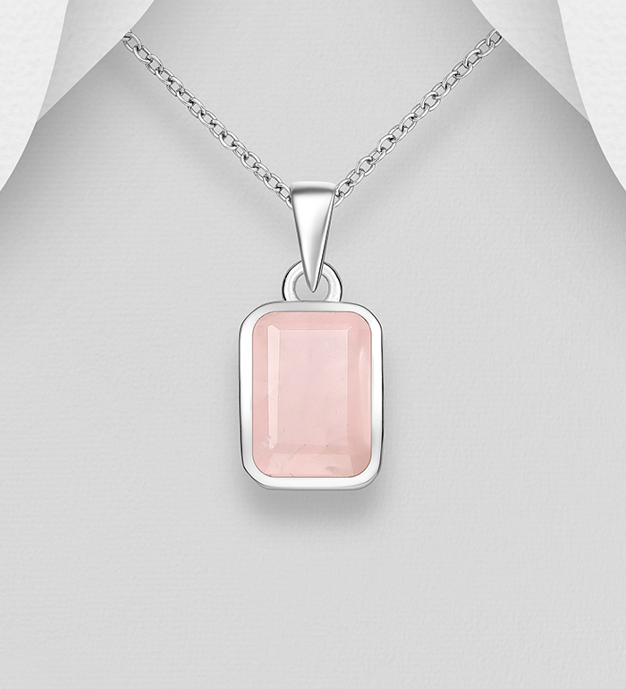 Wholesale 925 Sterling Silver Pendant, Decorated with Various Gemstones - SKU #883-10077