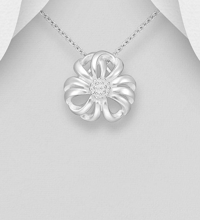 Wholesale 925 Sterling Silver Flower Pendant - SKU #706-39856