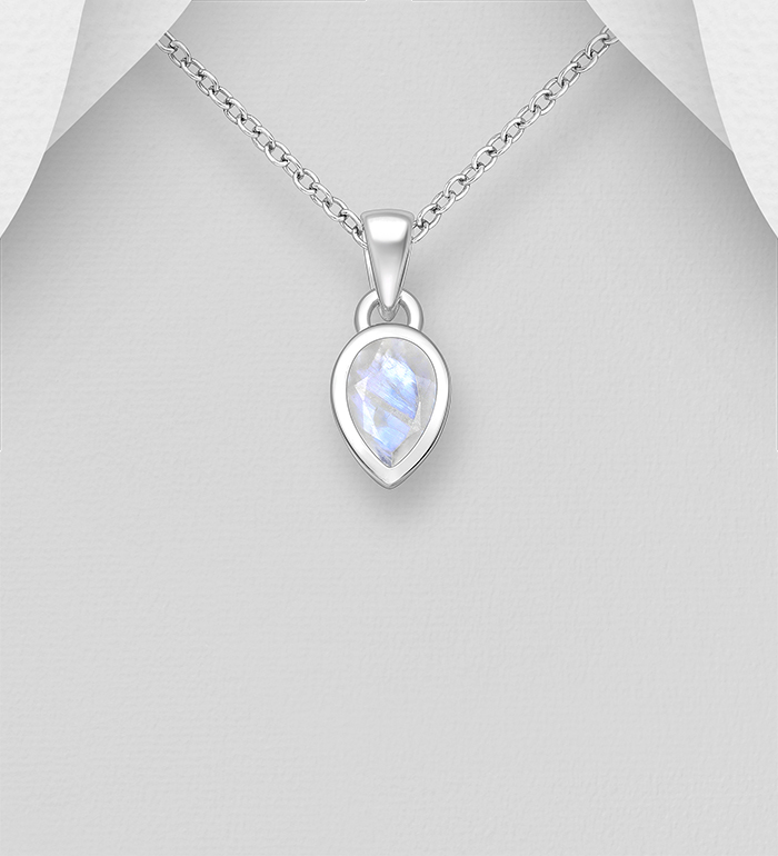Wholesale 925 Sterling Silver Pendant, Decorated with Various Gemstones - SKU #883-10095