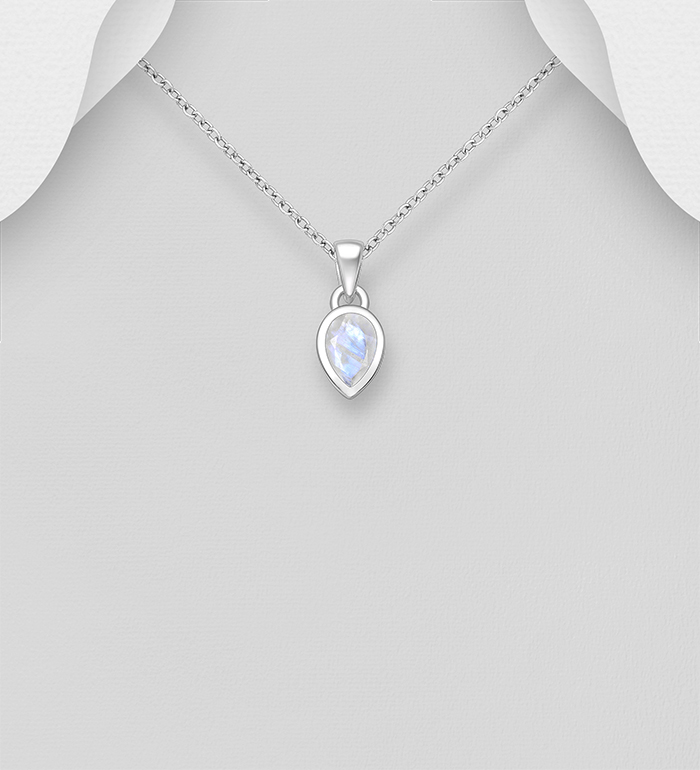 Wholesale 925 Sterling Silver Pendant, Decorated with Various Gemstones - SKU #883-10095
