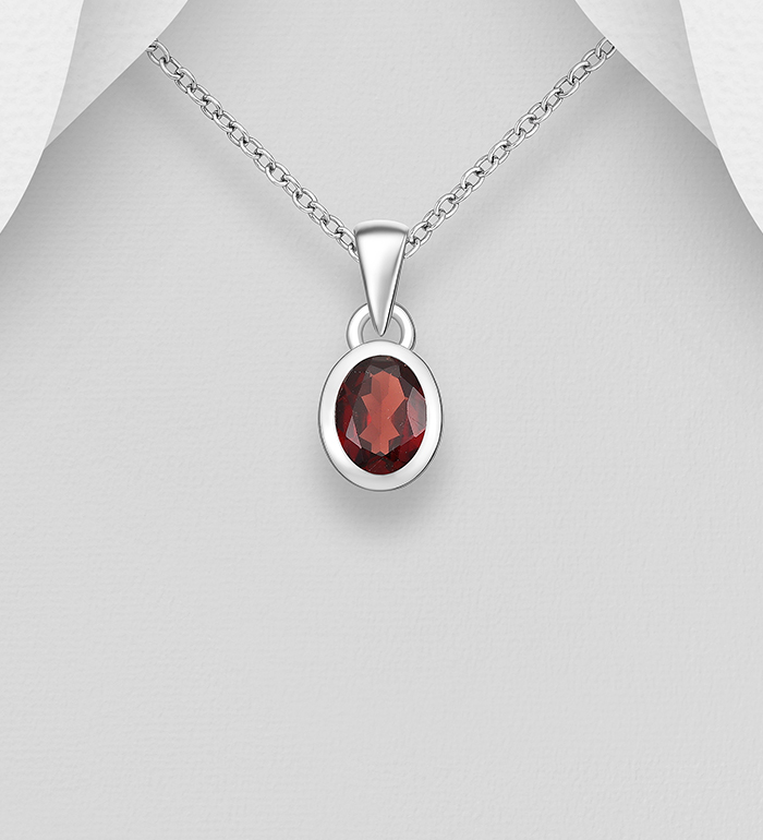 Wholesale 925 Sterling Silver Pendant, Decorated with Various Gemstones - SKU #883-10096