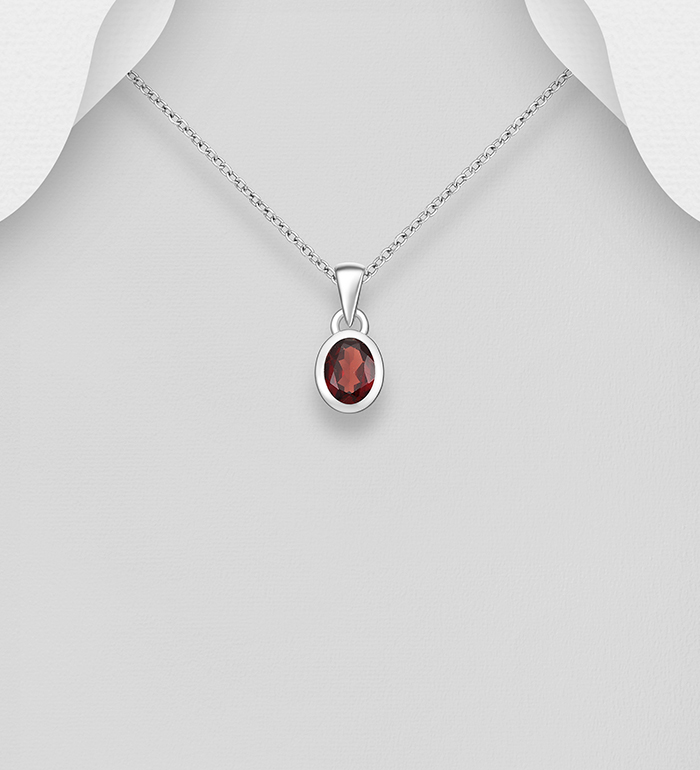 Wholesale 925 Sterling Silver Pendant, Decorated with Various Gemstones - SKU #883-10096