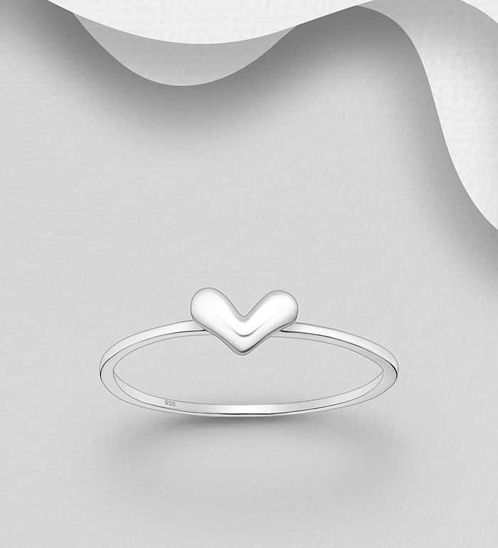 Wholesale 925 Sterling Silver Heart Ring - SKU #706-39863