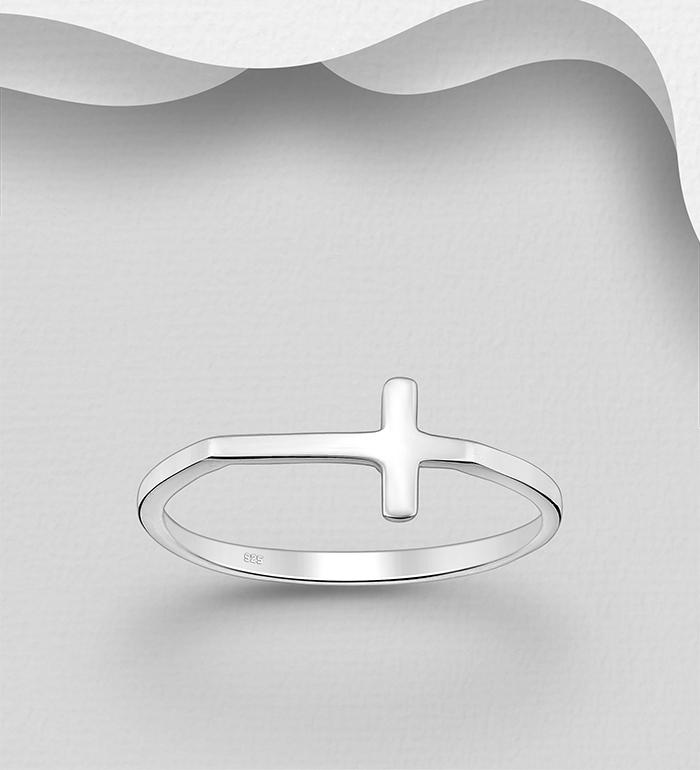 Wholesale 925 Sterling Silver Cross Ring - SKU #706-39899